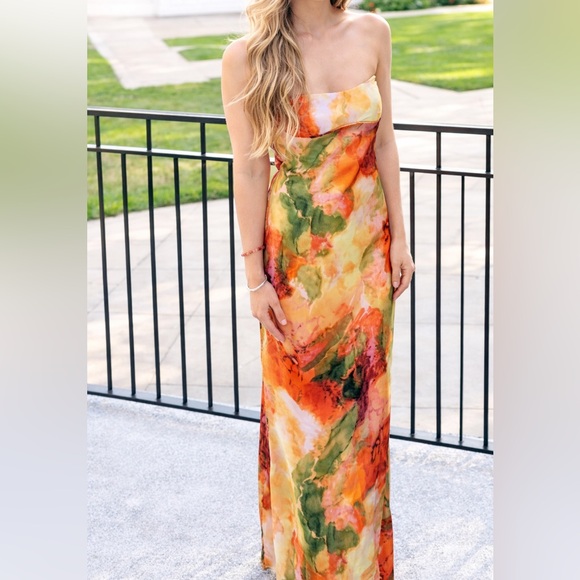 Source Unknown Dresses & Skirts - Colorful Abstract Maxi Dress | XS | Form-Fitting | Like New